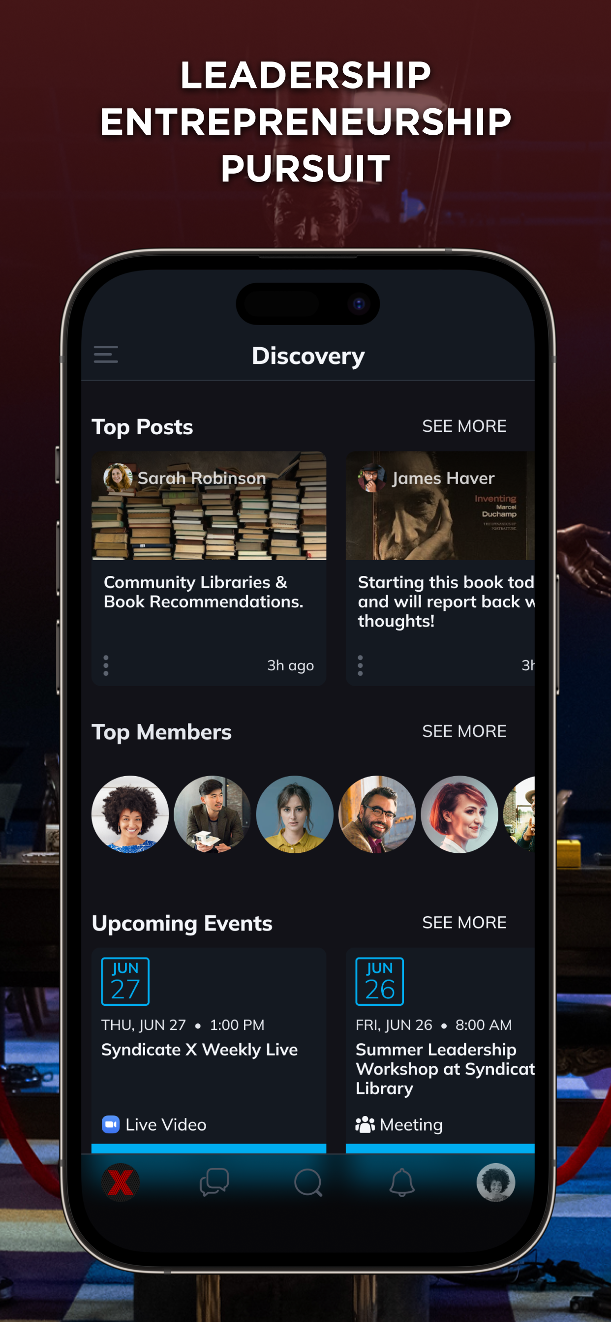Syndicate X Private Leadership App