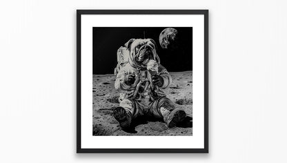 Limited Edition NASA Bulldog In Time Signed Art Print (#/500)